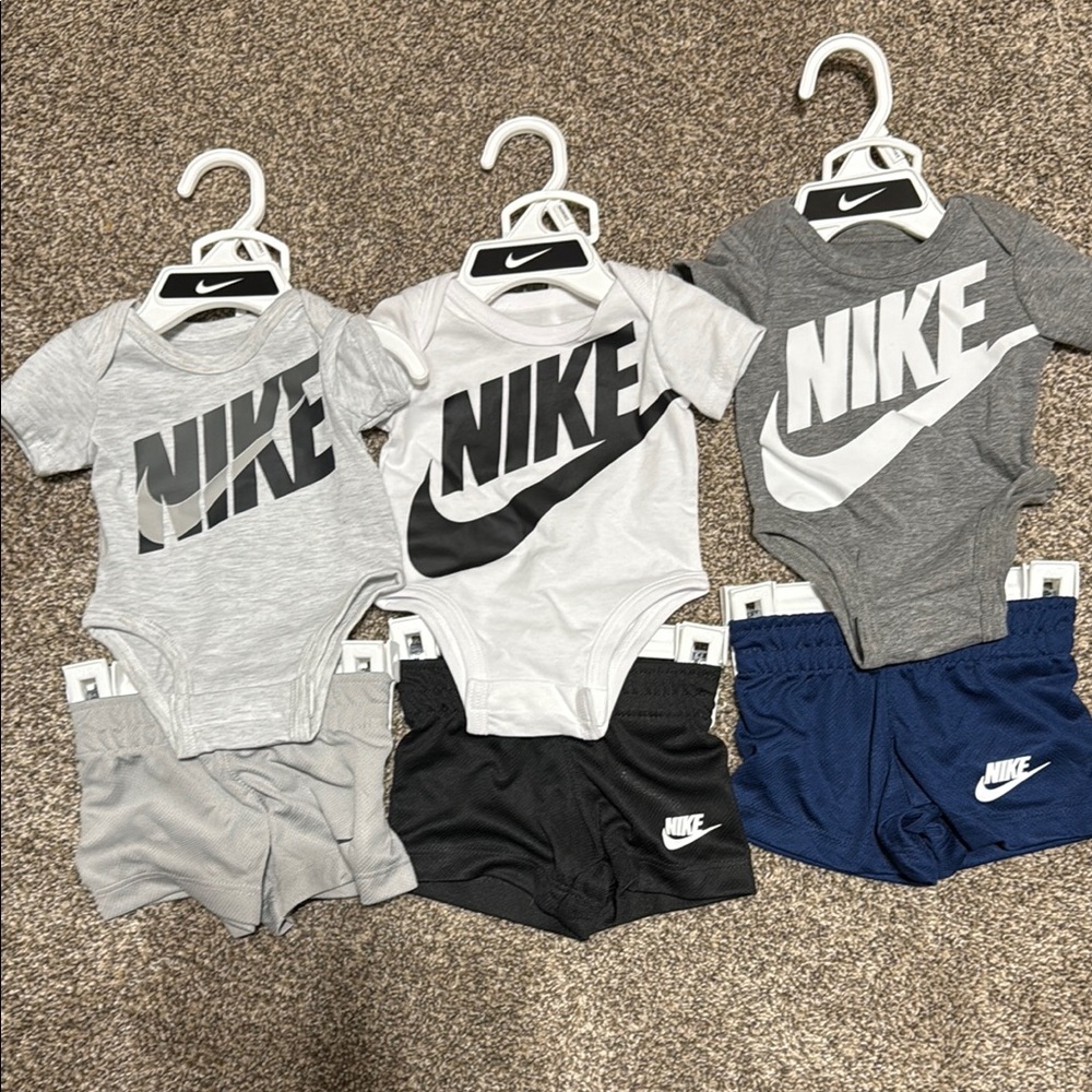 Nike Baby Onesie and Shorts Set